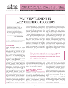 family involvement in early childhood education