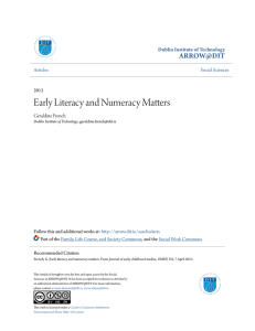 Early Literacy and Numeracy Matters