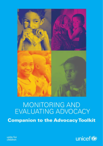 Monitoring and Evaluating Advocacy