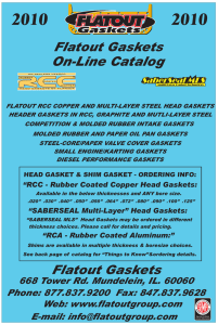 2010 Gaskets Catalog