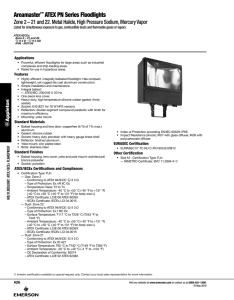 Areamaster PN Series Floodlights Catalog Pages