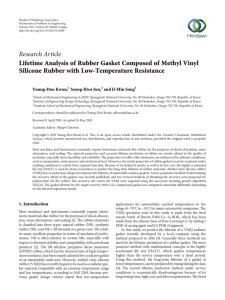 Lifetime Analysis of Rubber Gasket Composed of Methyl Vinyl