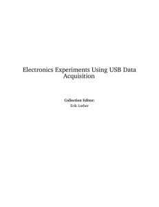 Electronics Experiments Using USB Data Acquisition