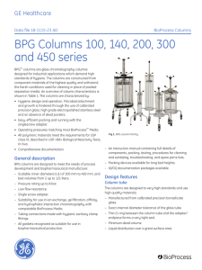 BPG Columns 100, 140, 200, 300 and 450 series