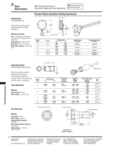 Circular Plastic Connector Sealing Accessories