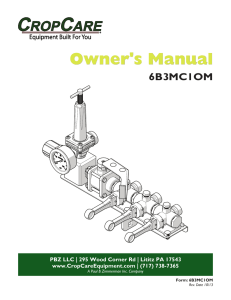 6B3MC1 - Manual Control Unit Owner`s Manual