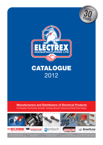 catalogue 2012 - Electrex Manufacturing