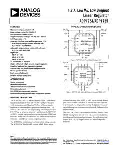 ADP1754/ADP1755 1.2 A, Low VIN, Low Dropout Linear Regulator