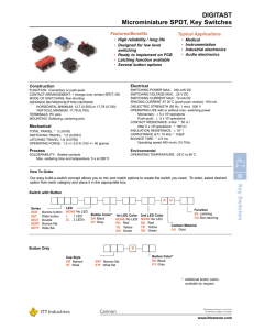 DIGITAST Microminiature SPDT, Key Switches