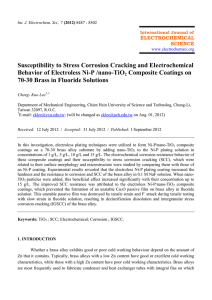 Susceptibility to Stress Corrosion Cracking and Electrochemical