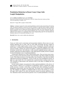 Pendulation Reduction in Boom Cranes Using Cable Length