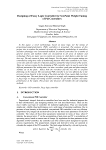 Designing of Fuzzy Logic Controller for Set-Point Weight