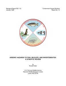 Arsenic Hazards to Fish, Wildlife, and Invertebrates - CLU-IN