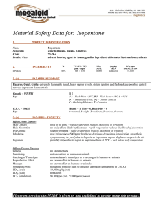 Material Safety Data for: Isopentane