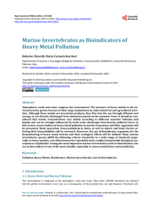 Marine Invertebrates as Bioindicators of Heavy Metal Pollution