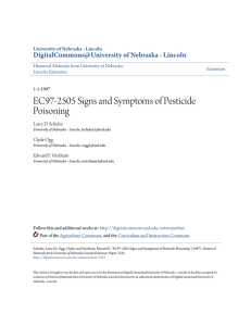 EC97-2505 Signs and Symptoms of Pesticide Poisoning