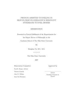 PHONON-ASSISTED TUNNELING IN SILICON/SILICON