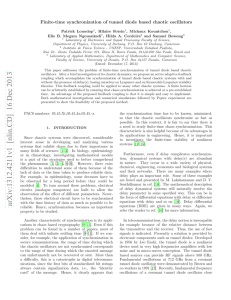 Finite-time synchronization of tunnel diode based chaotic oscillators