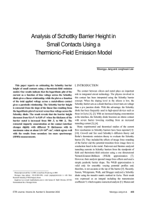 Analysis of Schottky Barrier Height in Small Contacts