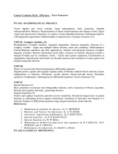 Syllabus M.Sc. Physics