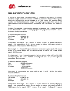 mailing weight computer