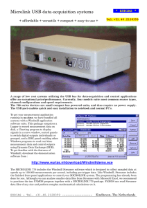 Microlink USB data-acquisition systems