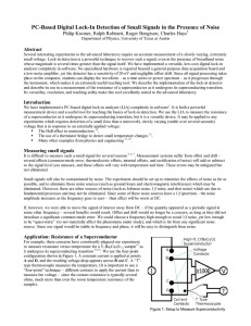 PC-Based Digital Lock-in Detection of Small Signals in the Pre