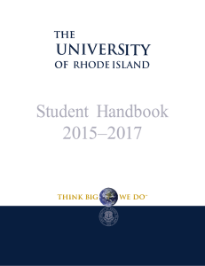 URI student handbook - University of Rhode Island