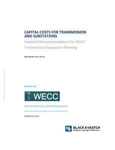 capital costs for transmission and substations