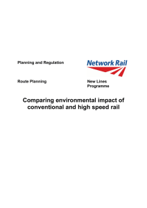 Comparing environmental impact of conventional and