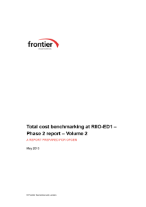 Total cost benchmarking at RIIO-ED1 – Phase 2 report – Volume 2