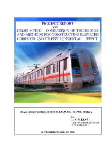 project report delhi metro