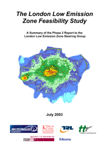 The London Low Emission Zone Feasibility Study