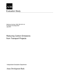 Reducing Carbon Emissions from Transport Projects