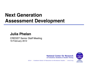 Next Generation Assessment Development