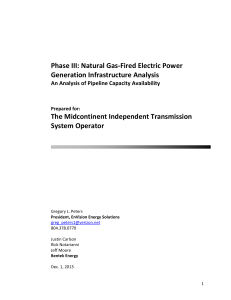 Phase III: Natural Gas-Fired Electric Power Generation