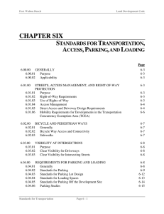 chapter six standards for transportation, access,parking,and loading
