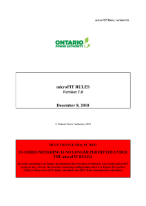 Rules - Ontario Power Authority - Independent Electricity System