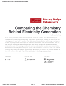 Comparing the Chemistry Behind Electricity Generation