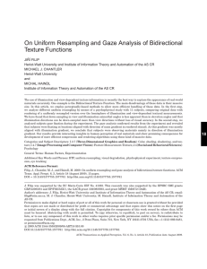 On uniform resampling and gaze analysis of bidirectional