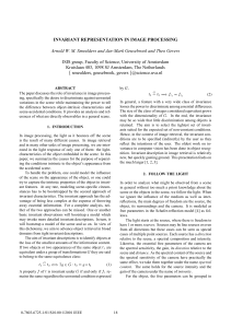 invariant representations in image processing