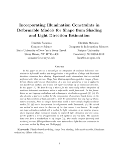 Incorporating Illumination Constraints in Deformable Models for