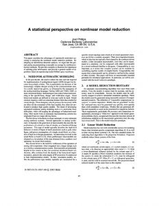 A statistical perspective on nonlinear model reduction