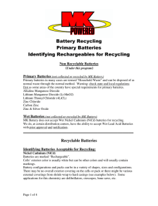 Identify Rechargeables for Recycle