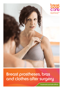 Breast prostheses, bras and clothes after surgery