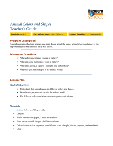 Animal Colors and Shapes - Discovery School Free Resources