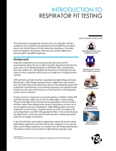 Introduction to Respirator Fit Testing Application Note ITI-070