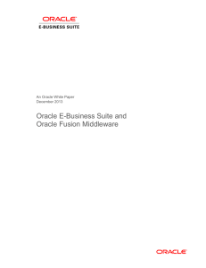 Oracle E-Business Suite and Oracle Fusion Middleware