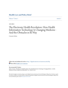 The Electronic Health Revolution: How Health Information