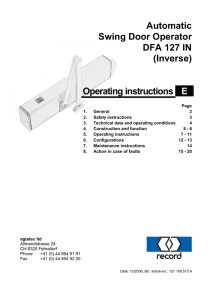 Automatic Swing Door Operator DFA 127 IN